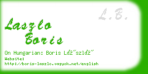 laszlo boris business card